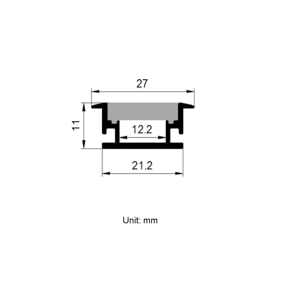 Floor LED Aluminum Channel Diffuser For 12mm Flexible LED Strip Lights Floor LED Aluminum Channel Diffuser For 12mm Flexible LED Strip Lights